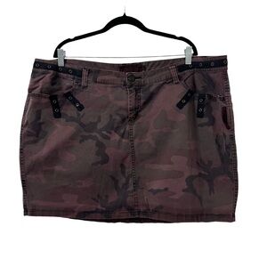 Tripp NYC Purple Camo Mini Skirt 24 Vintage Grunge Punk Y2K Gorpcore Goth Baddie